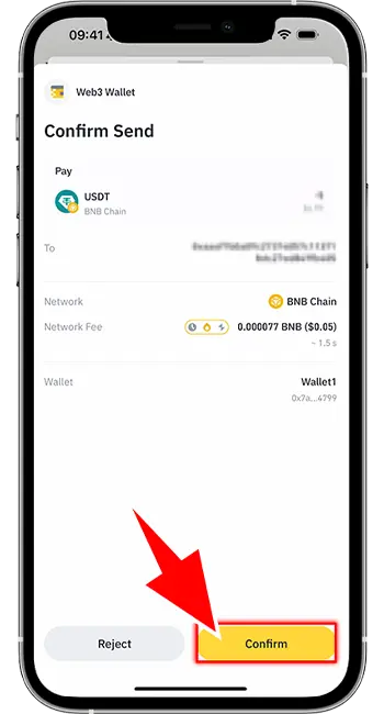 Bước 5: Sau khi có USDT, Quý Khách chỉ cần chọn đúng địa chỉ ví nạp trên Hi88 để chuyển vào là xong ạ.